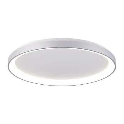 Merope 600 moderna okrogla stropna svetilka LED CCT 42W 3000K 4000K stropna svetilka stenska svetilka kuhinja pisarna vhod 230V 58cm SREBRNA BARVA
