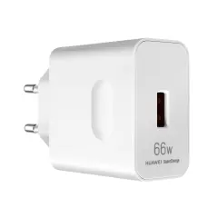 Originalni omrežni polnilnik Huawei, USB 66W SuperCharge, bel