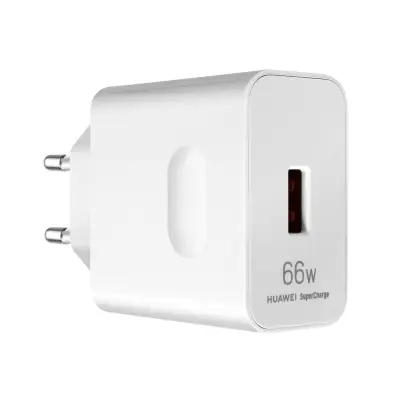 Originalni omrežni polnilnik Huawei, USB 66W SuperCharge, bel