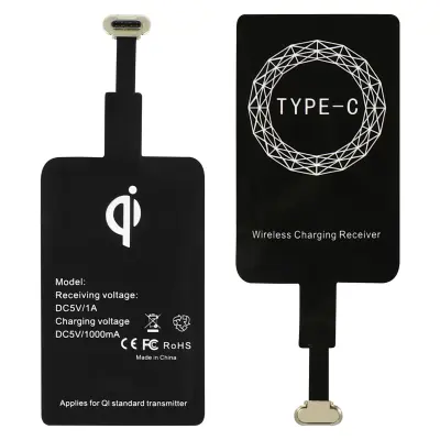 Indukcijski polnilnik QI Transformacijski kabel USB tipa C – crn