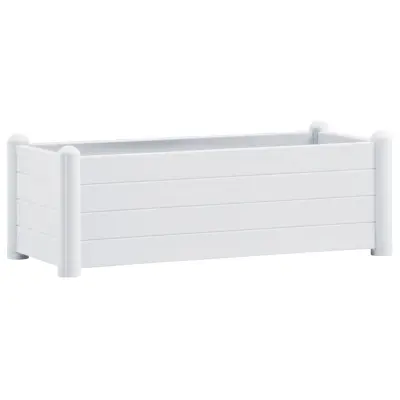 vidaXL Visoka greda PP bela 100x43x35 cm