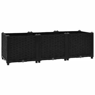 vidaXL Visoka greda 120x40x38 cm polipropilen