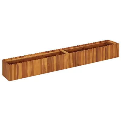 vidaXL Visoka greda 200x30x25 cm trden akacijev les