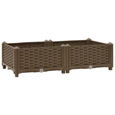 vidaXL Visoka greda 80x40x23 cm polipropilen