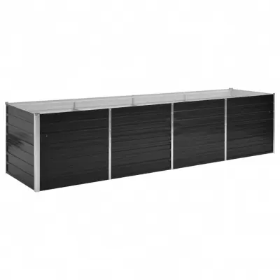 vidaXL Visoka greda antracitna 320x80x77 cm pocinkano jeklo