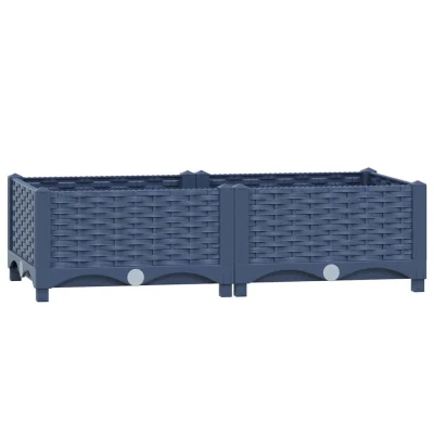vidaXL Visoka greda 80x40x23 cm polipropilen
