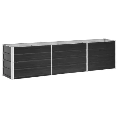 vidaXL Visoka greda pocinkano jeklo 240x40x45 cm antracitna