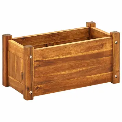vidaXL Visoka greda iz akacijevega lesa 50x25x25 cm