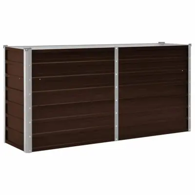 vidaXL Visoka greda rjava 160x40x77 cm pocinkano jeklo