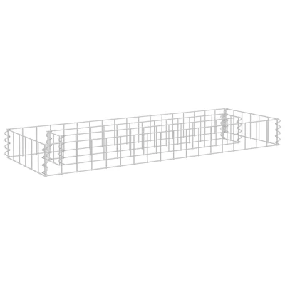 vidaXL Visoka greda gabion pocinkano jeklo 90x30x10 cm
