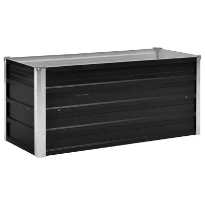 vidaXL Visoka greda antracitna 100x40x45 cm pocinkano jeklo