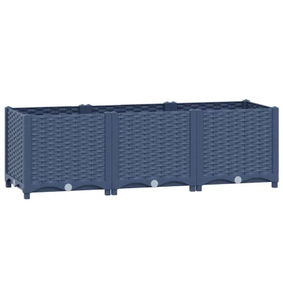 vidaXL Visoka greda 120x40x38 cm polipropilen