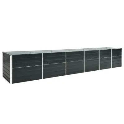 vidaXL Vrtna visoka greda pocinkano jeklo 480x80x77 cm antracitna