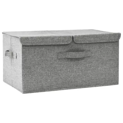 vidaXL Škatla za shranjevanje blago 50x30x25 cm siva
