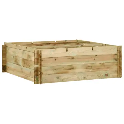 vidaXL Visoka greda impregnirana borovina 120x120x40 cm
