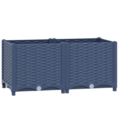 vidaXL Visoka greda 80x40x38 cm polipropilen