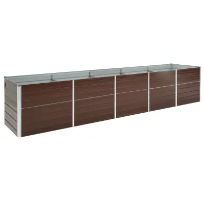 vidaXL Visoka greda pocinkano jeklo 400x80x77 cm rjava