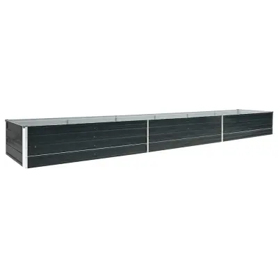 vidaXL Visoka greda pocinkano jeklo 480x80x45 cm antracitna