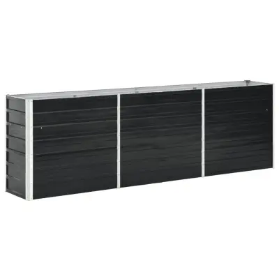 vidaXL Visoka greda pocinkano jeklo 240x40x77 cm antracitna