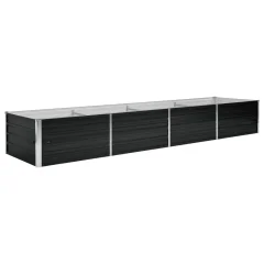 vidaXL Visoka greda antracitna 320x80x45 cm pocinkano jeklo