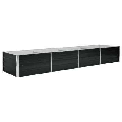 vidaXL Visoka greda antracitna 320x80x45 cm pocinkano jeklo