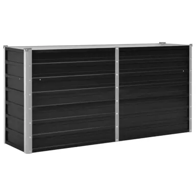 vidaXL Visoka greda antracitna 160x40x77 cm pocinkano jeklo