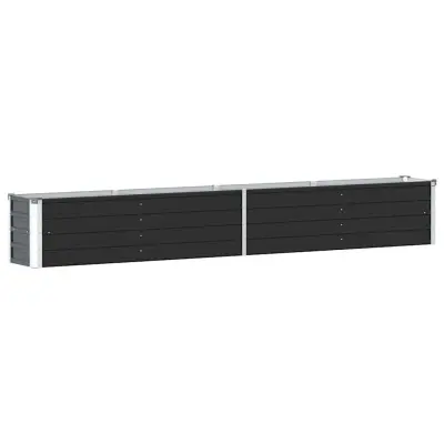 vidaXL Visoka greda pocinkano jeklo 320x40x45 cm antracitna