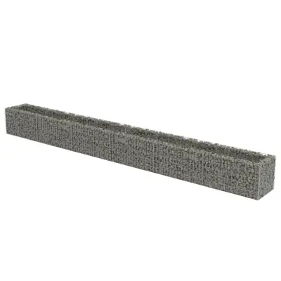 vidaXL Visoka greda gabion pocinkano jeklo 540x50x50 cm