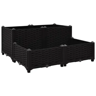 vidaXL Visoka greda 80x80x38 cm polipropilen