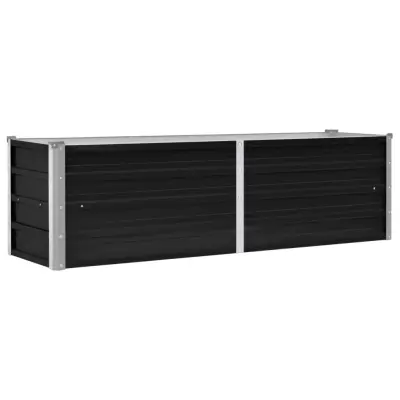 vidaXL Visoka greda antracitna 160x40x45 cm pocinkano jeklo