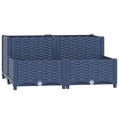 vidaXL Visoka greda 80x80x38 cm polipropilen