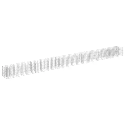 vidaXL Visoka greda gabion pocinkano jeklo 450x30x30 cm