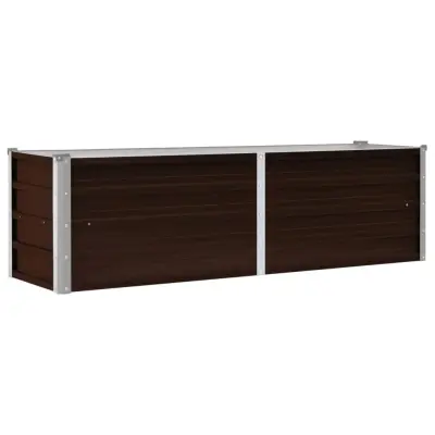 vidaXL Visoka greda rjava 160x40x45 cm pocinkano jeklo