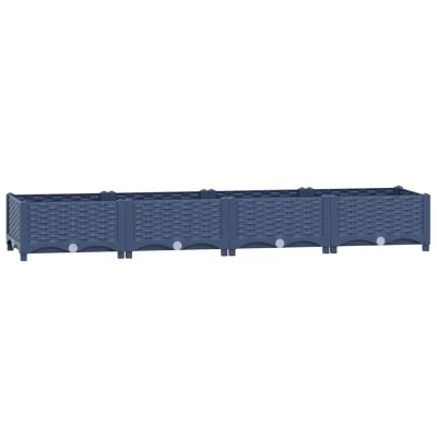 vidaXL Visoka greda 160x40x23 cm polipropilen