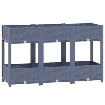 vidaXL Visoka greda 120x40x71 cm polipropilen