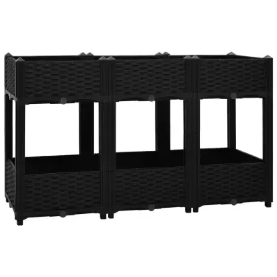 vidaXL Visoka greda 120x40x71 cm polipropilen