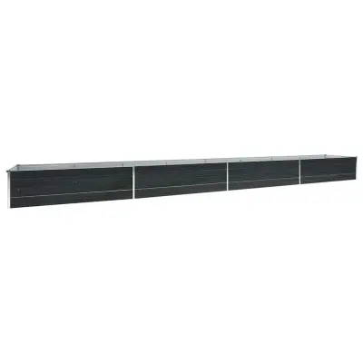 vidaXL Visoka greda pocinkano jeklo 600x80x45 cm antracitna