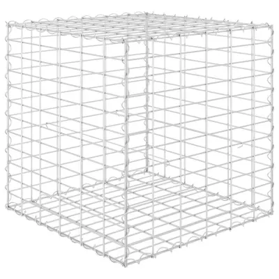 vidaXL Kockasta visoka greda gabion iz jeklene žice 60x60x60 cm