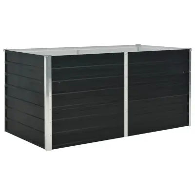 vidaXL Dvignjeno cvetlično korito antracitno 160x80x77 cm jeklo