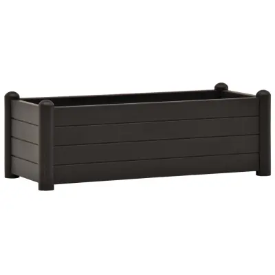 vidaXL Visoka greda PP antracitna 100x43x35 cm