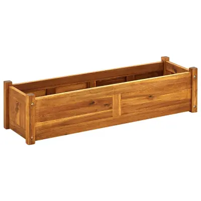 vidaXL Visoka greda iz akacijevega lesa 100x30x25 cm