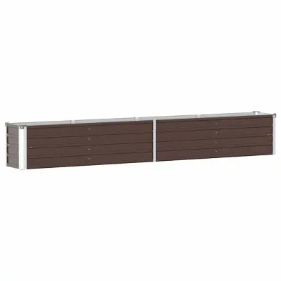 vidaXL Visoka greda pocinkano jeklo 320x40x45 cm rjava