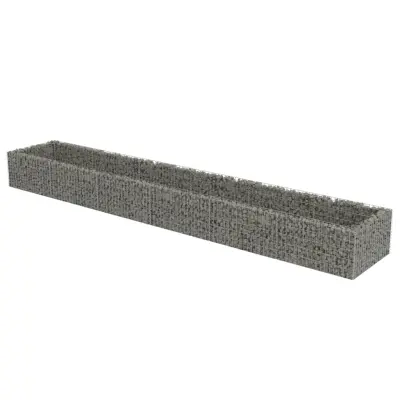 vidaXL Visoka greda gabion pocinkano jeklo 540x90x50 cm