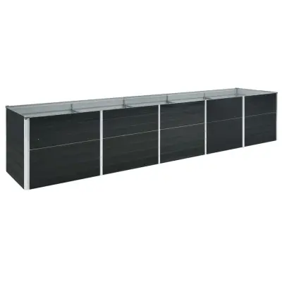 vidaXL Visoka greda pocinkano jeklo 400x80x45 cm antracitna