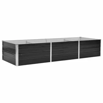 vidaXL Visoka greda antracitna 240x80x45 cm pocinkano jeklo