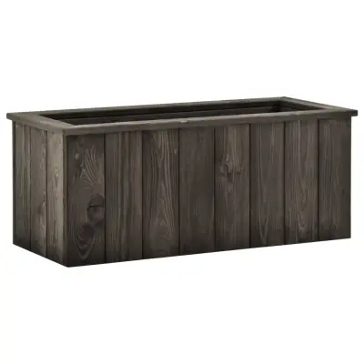 vidaXL Visoka greda temno siva 74x32x30 cm trdna borovina