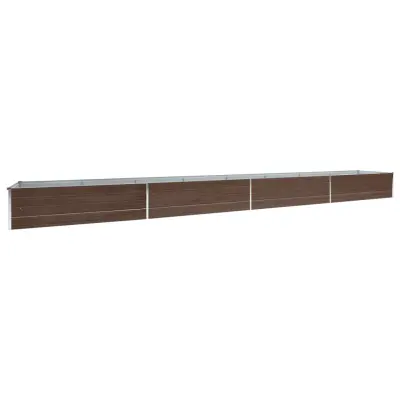 vidaXL Visoka greda pocinkano jeklo 600x80x45 cm rjava