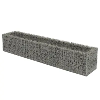 vidaXL Visoka greda gabion pocinkano jeklo 270x50x50 cm