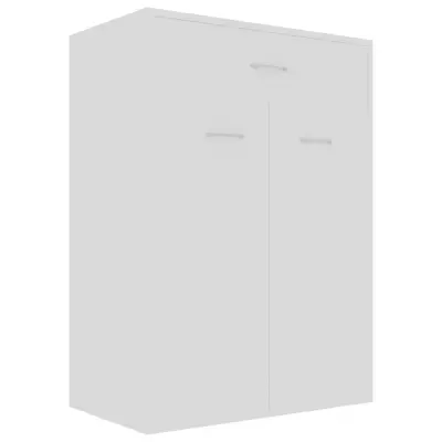 vidaXL Omara za čevlje bela 60x35x84 cm iverna plošča