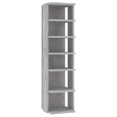 vidaXL Omarica za čevlje betonsko siva 27,5x27x102 cm inženirski les